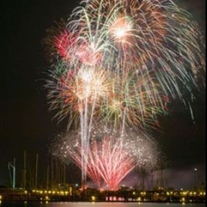 Cambridge Fireworks over Water