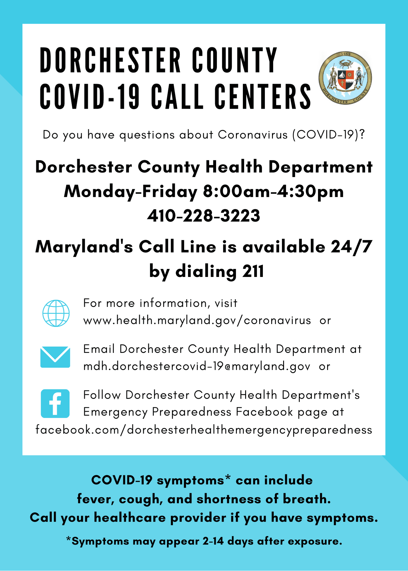 Dorchester County Call Center Flyer