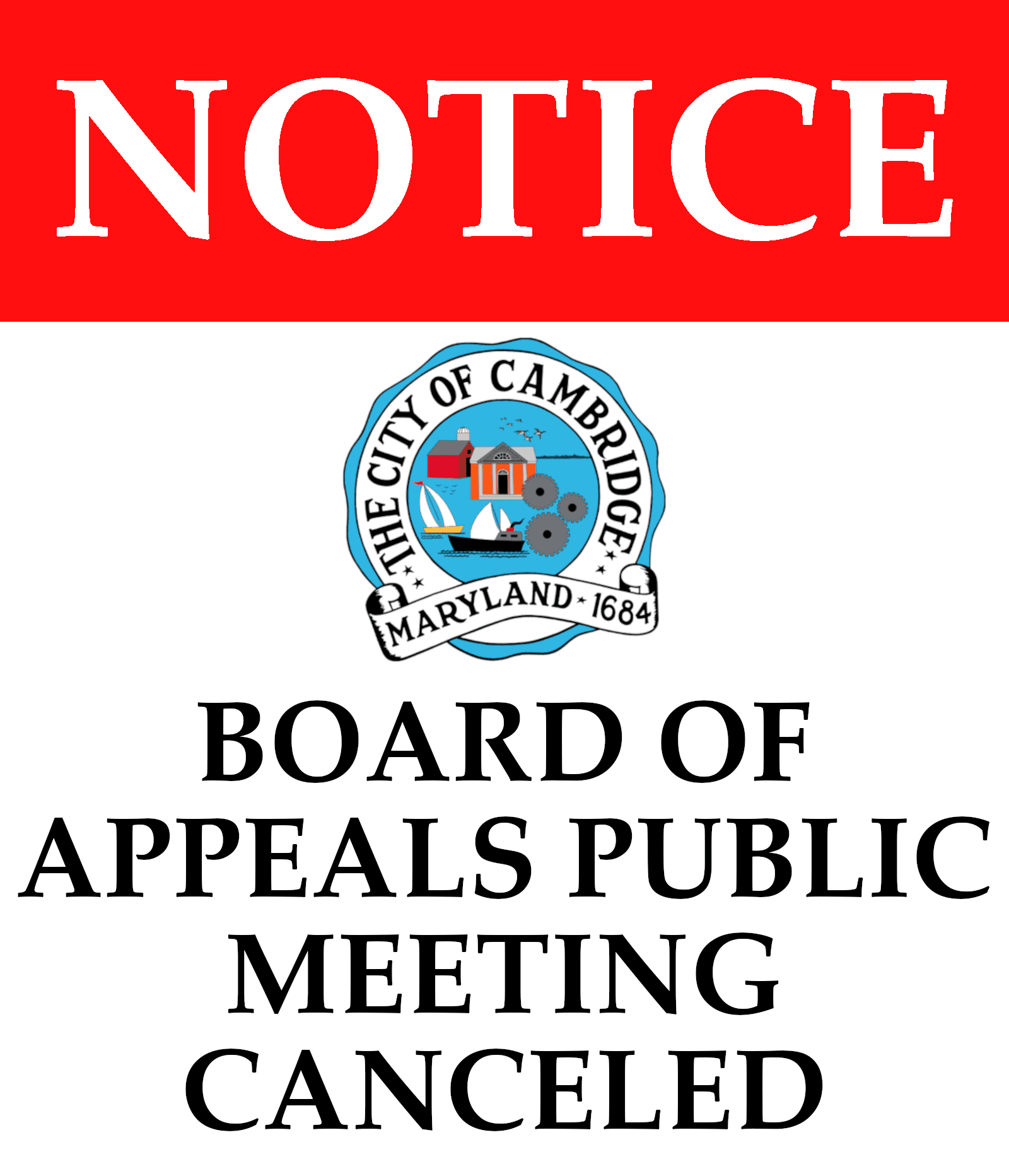 City of Cambridge Announcement