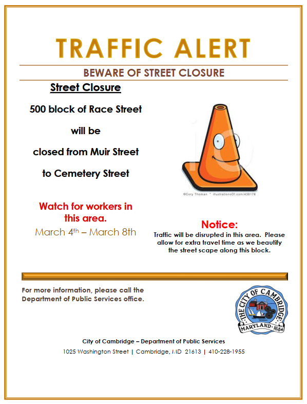 Race Street Road Closure