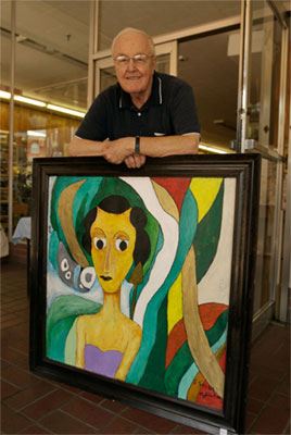 Artist and his painting