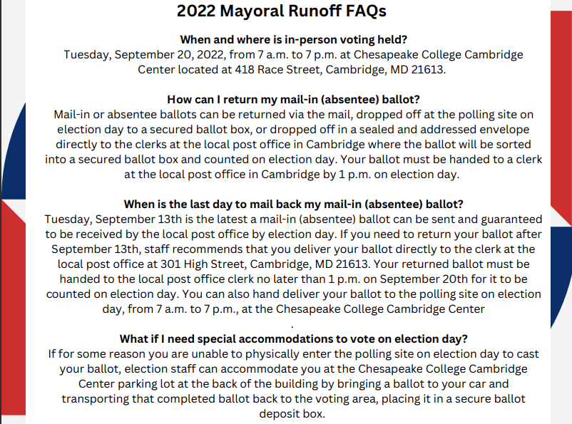 2022 Mayoral Runoff FAQs